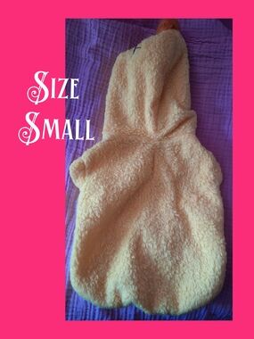 Plush Dog Hoodie - Small - Yellow